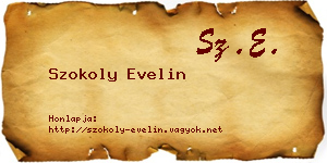 Szokoly Evelin névjegykártya