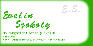 evelin szokoly business card